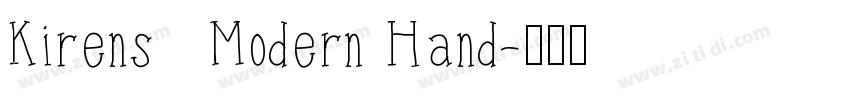 Kirens   Modern Hand字体转换
